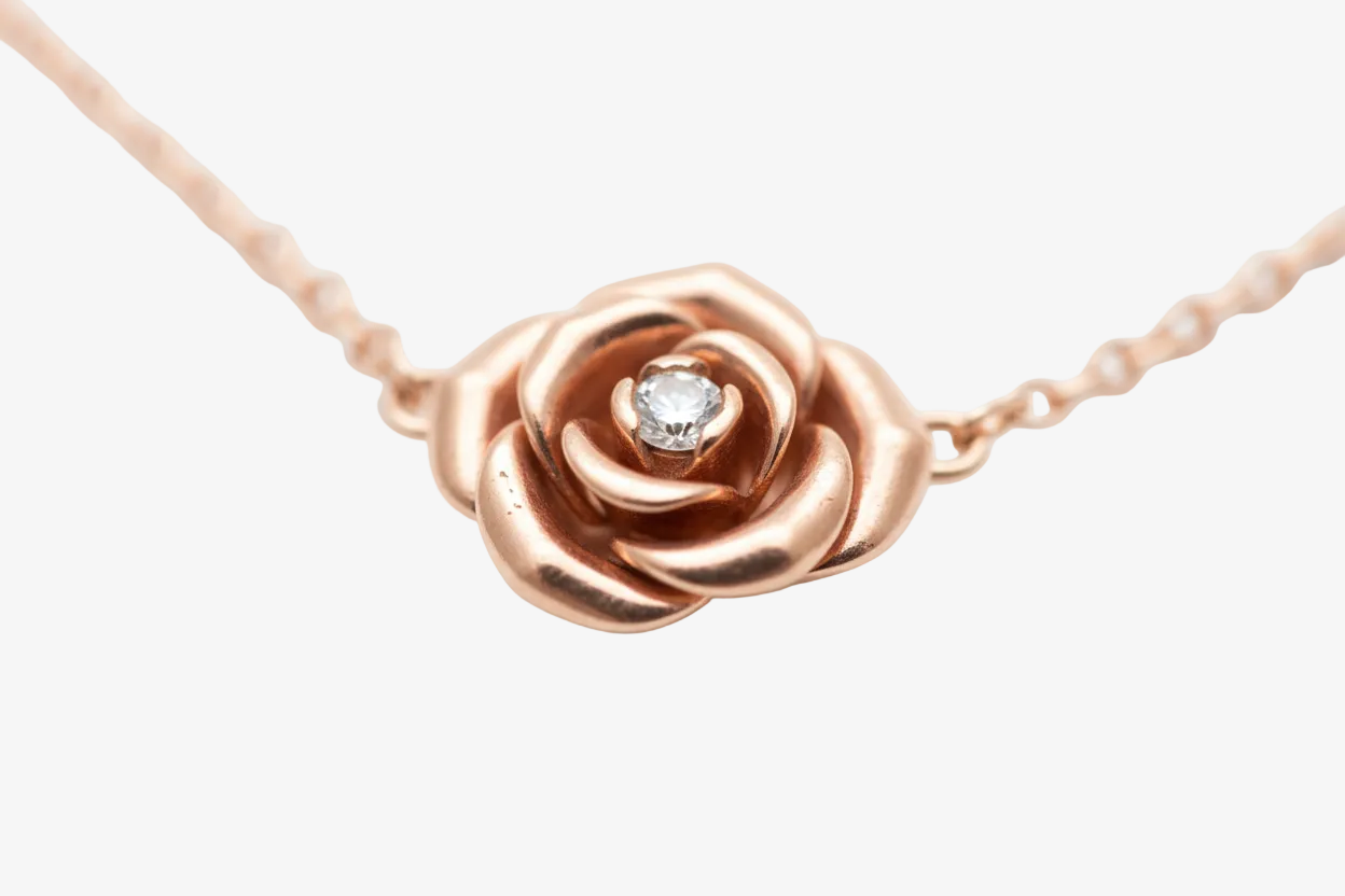 Medium Weight Rose Gold Pendant Necklace