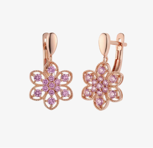 Elegant Rose Gold Stud Earrings