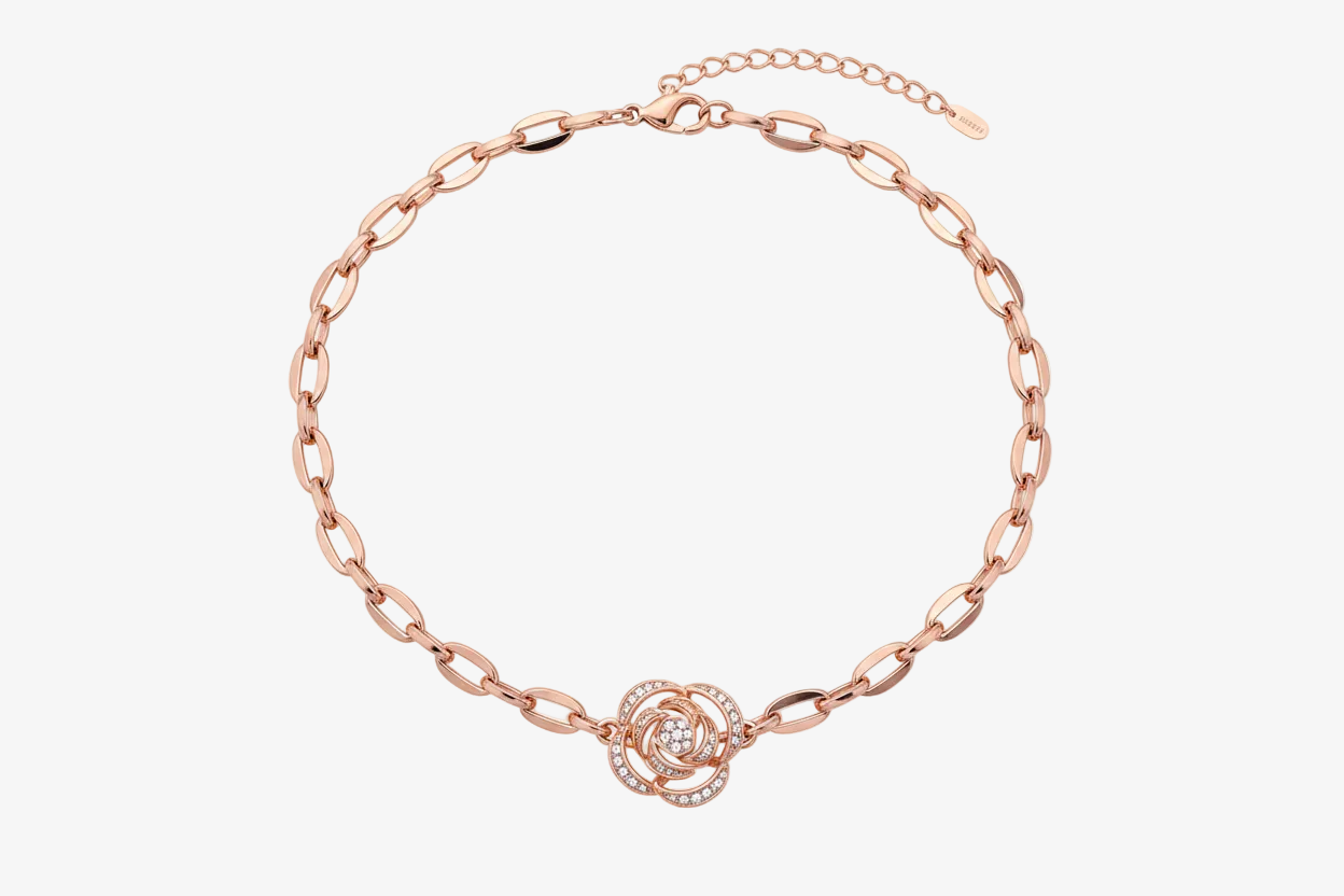 Medium Weight Rose Gold Pendant Necklace
