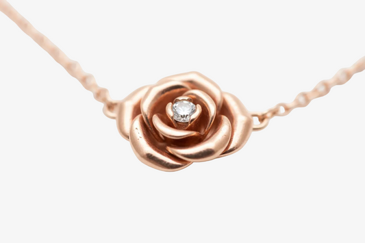 Medium Weight Rose Gold Pendant Necklace