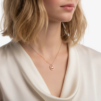 Medium Weight Rose Gold Pendant Necklace